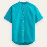 Boden Kimono Sleeve 100% Linen Shirt Swim Coverup Women's 14 Blue Resortwear NWT Photo 4