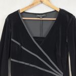 Connected Apparel  Dress‎ 14 Black Velvet Cocktail Holiday Stretchy Witchy Goth Photo 1