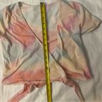 Hollister  Tie Dye Wrap Front Crop Top Pink/Blue S Pastel Festival Fairycore Photo 3