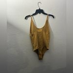 Free People  Beach Stylish Mustard Yellow Bodysuit M Photo 7