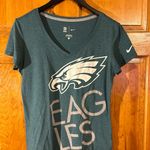 Nike  Philadelphia Eagles Green/White V-Neck Shirt Size Lg-EUC Photo 0