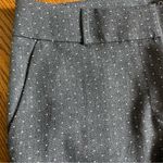 Loft  Julie Skinny Pants Women’s Size 8 Charcoal Gray White Pin Dot Dress Office Photo 3