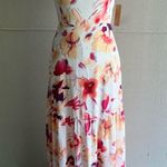 Rokoko  NWT open back floral maxi dress S watercolor Photo 2