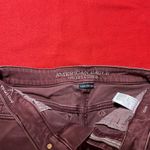 American Eagle  Outfitters Women’s 4 Burgundy Twill Super Stretch Midi Shorts EUC Photo 2