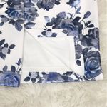 Eliza J Blue Floral Print One Shoulder Sheath Dress Metallic Ruffle Size 6 New Photo 7