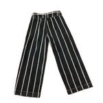 BDG  High Waist Wide Cropped Gray Stripe Jeans Yarn Belt Photo 2