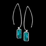 Silpada  OASIS Sterling Silver 925 Turquoise Drop Earrings NIB HTF Photo 4