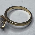 Vtg NV Nevada Silver Mines Gold Tone Marquise CZ Ring size 7 Photo 4