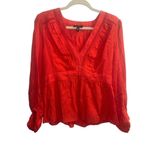 Jessica Simpson ✨Jessica Simpsons Briar Sz Medium Blouse in Hibiscus Red✨ Photo 4