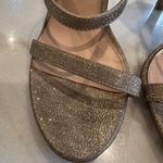 Kelly & Katie Kelly &‎ Katie Glitter Strappy Stiletto Heels Gold Sparkle Ankle Strap Sandals Photo 2