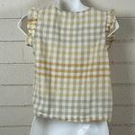 Madewell Ruffle Button-Front Tank in Ombré Gingham. Size 8 Photo 5