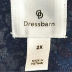 Dress Barn Multicolor Paisley Floral Colorful Bohemian Long Puffy Sleeves Size 2X Photo 4