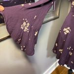 Free People Boho Jasmine Purple floral embroidered kimono bell sleeve dress size 0 Photo 1