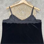 Coldwater Creek NWT  Women’s Black Velvet Lace Cami Tank Top Bra Liner Goth 1X Photo 5