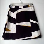 ZARA Navy White Olive Abstract Pattern Mini Skirt XS Photo 0