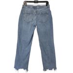 We The Free  Straight Jeans Women's 28 Blue Button Fly Mid Rise Crop Distressed Photo 1