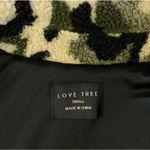 Anthropologie Womens Love Tree Fleece Sherpa Camo Print Pea Coat Jacket Size S Photo 3