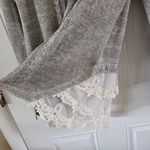 Blu Pepper Women's Gray Sweater Lace Detail In Back Size Medium  Long Sleeve Photo 4