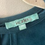 Karlie  Mini Dress Forest Green V-Neck Velour Medium Holiday Fall Christmas Photo 2