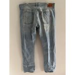 Levis 501 Jeans Womens 33x34 Blue Straight Button Fly Mid Rise Light Wash Denim Size 33 Photo 1