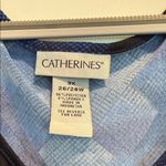 Catherines 3X Navy Diamond Pattern Tank Top Blue Photo 1