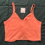Poof New York Orange Twist Crop Tank Top Photo 1
