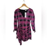 RHODE Piper Plaid Puff Shoulder Mini Dress Small Pink Photo 8