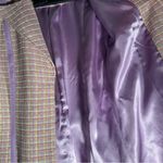 VINTAGE Terry Lewis • Tweed Blazer Jacket • Purple Yellow Green • Lined • Small Photo 9