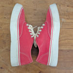 Ralph Lauren Polo  Women's Red Low Top Sneakers, Size 7.5B Photo 6