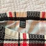 SheIn Red and Black Plaid Printed Skirt Size M Photo 2