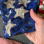 USA American Flag Sequins Vest Rodeo Small Stars & Stripes Blue Photo 3