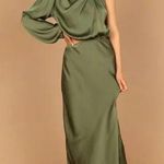 Petal and Pup Amelia One Shoulder Long Sleeve Cut Out Midi Dress L Photo 6
