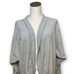 Socialite women’s Gray waffle knit open long sleeve cardigan Sz small Photo 4