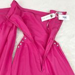FANM MON Amarya Pink One Shoulder Dress Long Sleeve Cutout Embroidered XS‎ New Photo 9