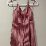 Hollister Red Striped Halter Romper Photo 0