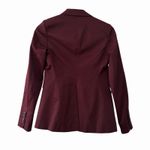 Body by Victoria Womens Tailored Blazer Burgundy Size 4 Quiet Luxury Workwear Red Photo 2