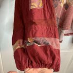 Free People  Flower Patch Boho Thermal Top Oversize Blouse Size XS Photo 2