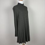 Comfy USA Tunic‎ Top Womens XL Green Black Stripe Mock Neck Lagenlook Flowy Knit Photo 11