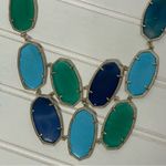 Kendra Scott Rare Drea Necklace Gold Chain Turquoise Blue & Green Stone Agate Photo 13