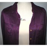 True Religion New Womens Designer 100% Silk Long Blouse Tunic XS Purple NWT Top Photo 3