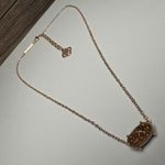 Kendra Scott  Mabel Rose Gold Tone & Druzy Necklace Adjustable Length 15 - 17 In Photo 1