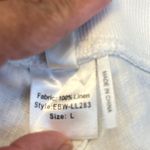 Elan  100% Linen 8.5" Rise Wide Leg Pants Size Large EUC #VEG-2781 Photo 4