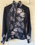 Roxy sz M Womens Black Floral Swim Rash Sun Gaurd Beach Outdoor Travel Vacation Photo 4