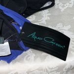 Aqua Green NWT  Sapphire Blue & Black Runched One Piece Modest Swimsuit Small Photo 13