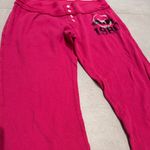 PINK - Victoria's Secret Pink Victoria’s Secret Y2K XS Hot Pink Fuchsia Flared Bottoms pants 1980 logo Photo 3