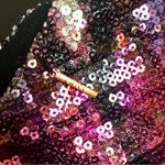 MISA Los Angeles Nova One-Shoulder Bodycon Sequin Mini Dress Pink Purple Black L Photo 13