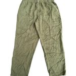 Loft Green Paper Bag Pants // Size Medium Photo 0