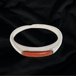 Designer Carolyn Pollack Crushed Coral Sterling Silver Stacker Ring size 5 Silver Photo 1