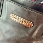 Coach Vintage  Black Gallery Leather Tote F19252 Purse Silver East West bag Photo 12