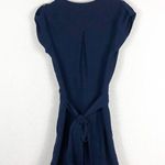 Diane Von Furstenberg  Purdette Tie-Waist Short Romper Size 8 Navy Blue DVF Photo 12